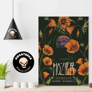 Hozier Merch Poster For Performs In Los Angeles CA At Kia Forum On September 18 2024 Home Decor Poster Canvas