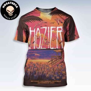 Hozier Merch Poster For Show In Los Angeles California At Kia Forum On September 20 2024 All Over Print Shirt