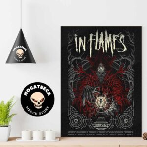 In Flames Tour 2024 Timehold Tour Schedule List Merch Home Decor Poster Canvas