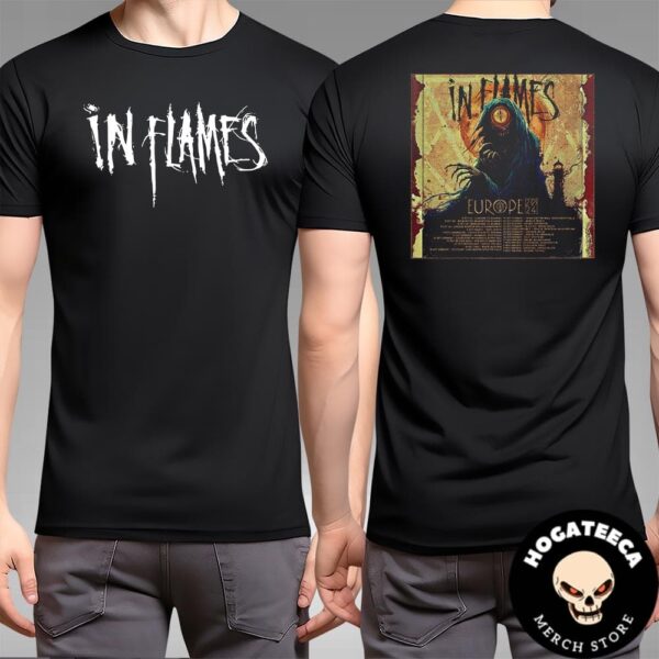 In Flames With Arch Enemy And Soilwork Fall Europe Tour 2024 Schedule List Two Sides Unisex T-Shirt