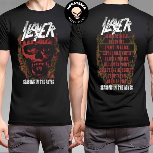 International Day of Slayer Seasons In The Abyss Tracklist Legacy Merch Two Sides T-Shirt