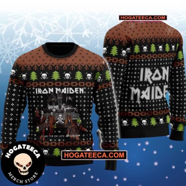 Iron Maiden A Matter Of Life And Death Chirstmas Gifts 2024 Xmas For Family And Friends Ugly Sweater