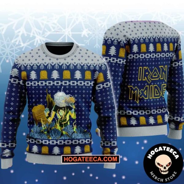 Iron Maiden Live After Death Chirstmas Gifts 2024 Xmas For Family And Friends Ugly Sweater