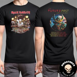 Iron Maiden Merch The Future Past World Tour 2024 Tour Dates Japan Samurai And Sushi Chef Eddie Two Sides Unisex T-Shirt