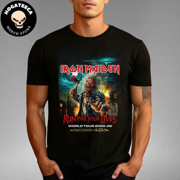 Iron Maiden Run For Your Lives World Tour 2025-26 Kick Off On May 27th Unisex T-Shirt