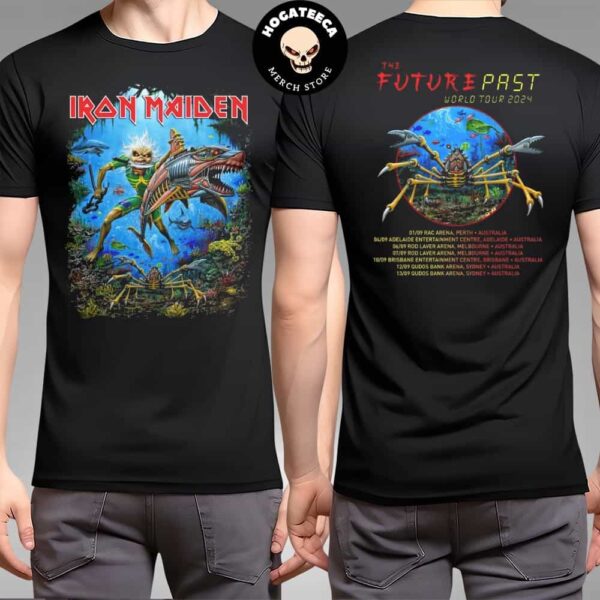 Iron Maiden The Future Past 2024 Tour Australia On September Two Sides Merchandise Two Sides T-Shirt