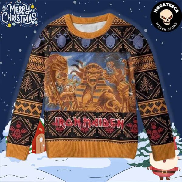 Iron Maiden With Skull Sphinx Chirstmas Gifts 2024 Xmas For Family And Friends Ugly Sweater