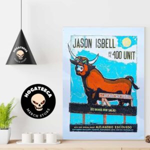 Jason Isbell And The 400 Unit And Friend Merch Poster For Show At Durham Performing Arts Center In Durham Nc On September 20 And 21 2024 Home Decor Poster Canvas