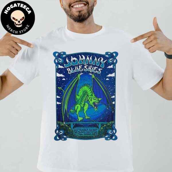 Johnny Blue Skies Merch Concert Poster For Show On September 25 2024 In St Paul Minnesota At Roy Wilkins Auditorium Unisex T-Shirt