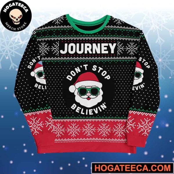 Journey Rock Band Don’t Stop Believin’ Holiday Chirstmas Gifts 2024 Xmas For Family And Friends Ugly Sweater