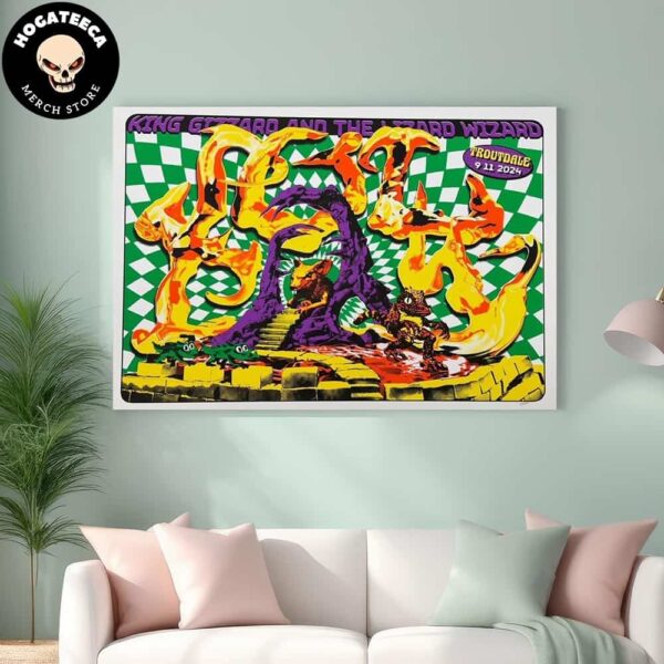 King Gizzard And The Lizard Wizard Merch Poster At Troudale On 9 11 2024Home Decor Poster Canvas