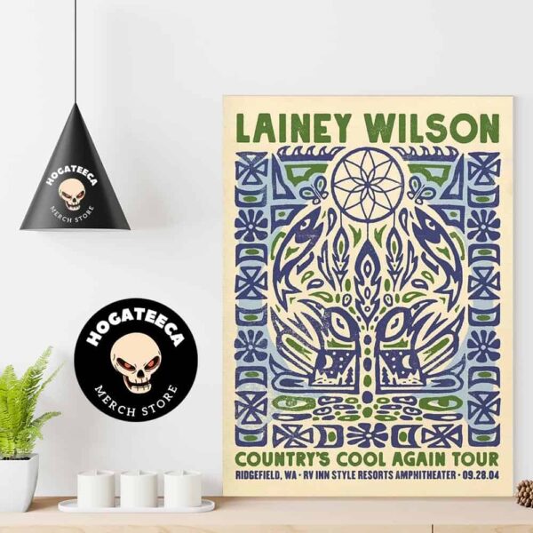 Lainey Wilson Country’s Cool Again Tour In Ridgefield WA At RV Inn Style Resorts Amphitheater On 09 28 2024 Home Decor Poster Canvas