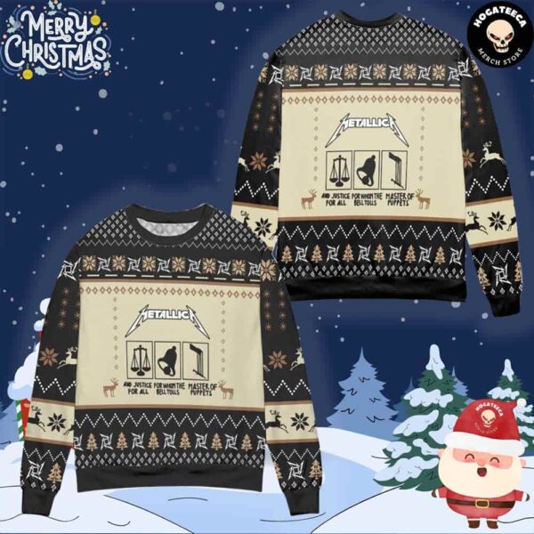 Metallica And Justice For Al For For Whom The Bell Tolls Master Of Puppets Chirstmas Gifts 2024 Xmas For Family And Friends Ugly Sweater