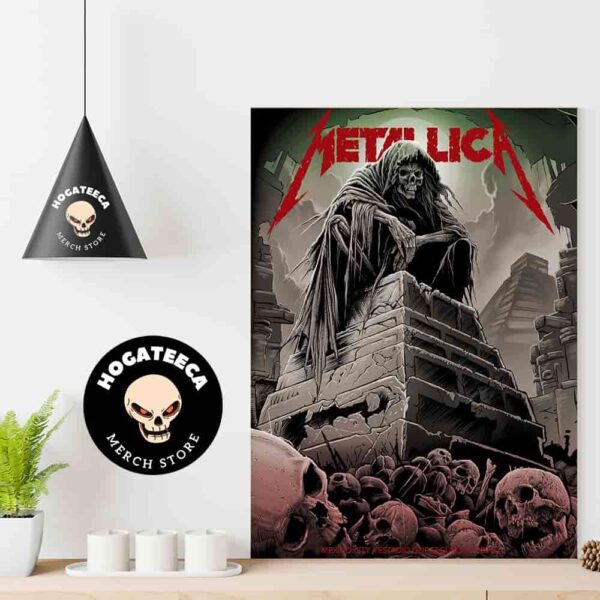 Metallica M72 CDMX M72 World Tour 2024 With Greta Van Fleet And Mammoth WVH Merch Poster In Mexico City At Estadio GNP Seguros On 9 20 2024 Home Decor Poster Canvas