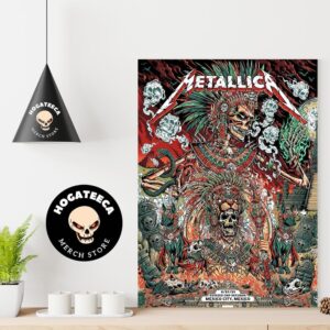 Metallica M72 CDMX Merch Poster In Mexico City Estadio GNP Seguro In On 27 09 2024 Home Decor Poster Canvas