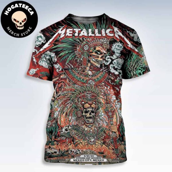 Metallica M72 CDMX Merch Shirt In Mexico City Estadio GNP Seguro In On 27 09 2024 All Over Print Shirt