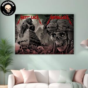 Metallica M72 CDMX Mexico City Merch Poster For First No Repeat Weekend At Estadio DNP Seguros On 9 20-22 2024 North American Tour Home Decor Poster Canvas