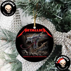 Metallica M72 Minneapolis MN Night 2 Merch For The Show At US Bank Stadium On August 18 2024 The Serpent Artwork M72 North American Tour Tree Decorations Ornament