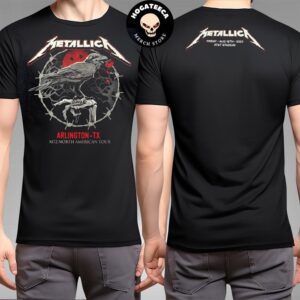 Metallica M72 North America Tour Merch Shirt In Arlington TX On Friday Aug 18th 2023 At AT T Stadium Two Sides Unisex T-Shirt