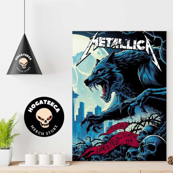 Metallica Merch Poster M72 Seattle In The Pacific Northwest For Final US No Repeat Weekend of 2024 Lumen Field Seattle WA On 9 1 2024 Home Decor Poster Canvas