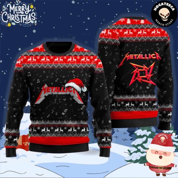 Metallica Ninja Star Red Logo Chirstmas Gifts 2024 Xmas For Family And Friends Ugly Sweater