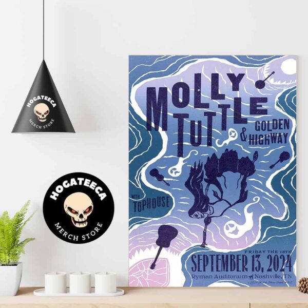 Molly Tuttle And Golden Highway With Tophouse On September 13 2024 At Ryman Auditorium In Nashville Tn Home Decor Poster Canvas