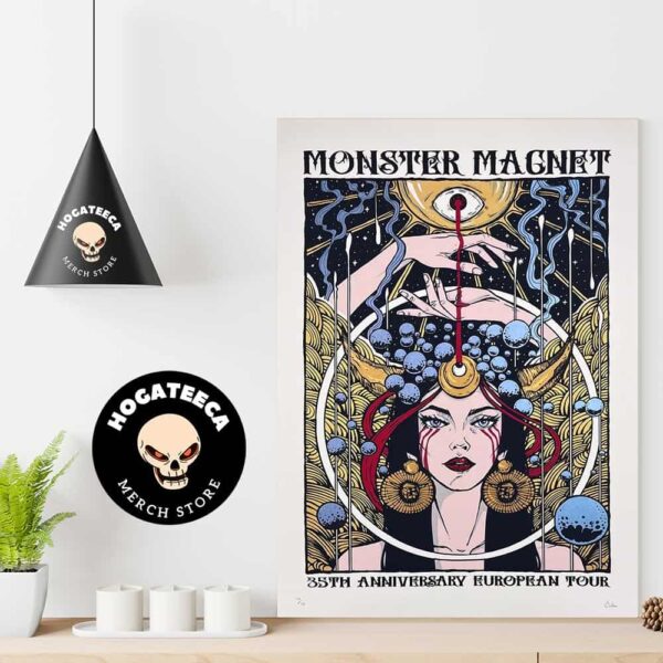 Monster Magnet Merch 35th Anniversary European Tour Thalia Aglaea the Grace of Splendor Home Decor Poster Canvas