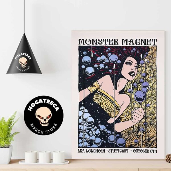 Monster Magnet Merch At LKA Longhorn Stuttgart On October 6th Home Decor Poster Canvas