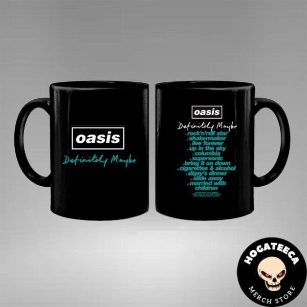 Oasis Definitely Maybe 30th Anniversary Merch Setlist Script Ceramic Mug