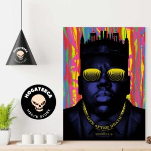 Official Poster Collaboration With The Notorious B I G Celebrating The 25th Anniversary of Life After Death Illustrated by Anthony Petrie Poster Canvas