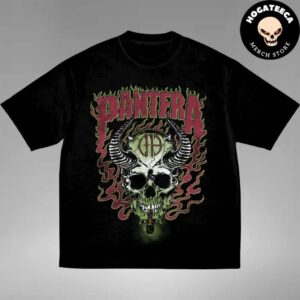 Pantera Smoking Skull With Horns Glows In The Dark Merch Unisex T Shirt