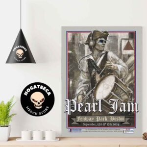 Pearl Jam Merch Poster For fenway park boston On September 15th And 17th 2024 Home Decor Poster Canvas