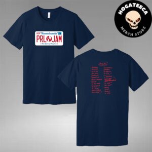 Pearl Jam Merch Shirt Night 2 In Boston MA On September 15 17 2024 Massachusetts The Spirit Of America Two Sides Unisex T Shirt