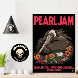 Pearl Jam Merch The Ohana Festival 2024 Dana Point California On September 29 2024 Home Decor Poster Canvas