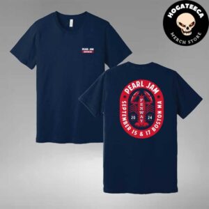 Pearl Jam With Glen Hansard Dark Matter World Tour Merch Loster Roll Tee In Boston MA At Fenway Park On September 15 And 17 2024 Two Sides Unisex T-Shirt