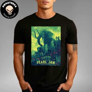 Pearl Jam With Glen Hansard Dark Matter World Tour Merch Poster Art By Daniel Danger In Boston MA At Fenway Park On September 15 And 17 2024 Unisex T Shirt