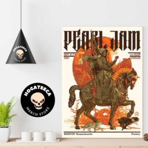 Pearl Jam With Glen Hansard Dark Matter World Tour Merch Poster Art By Krzysztof Domaradzki In Boston Masachusetts At Fenway Park On September 15 And 17 2024 Poster Canvas