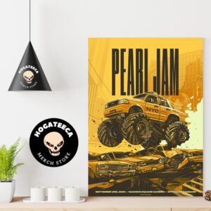 Pearl Jam With Glen Hansard Merch Poster For Show At Madison Square Garden On In New York September 3rd 2024 Home Decor Poster Canvas