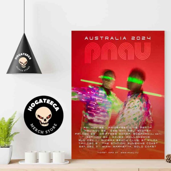 Pnau Australia Tour November December 2024 Schedule List Home Decor Poster Canvas