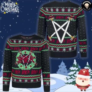 Slayer Holiday Sweater Christmas Jumper Trash Metal Band Chirstmas Gifts 2024 Xmas For Family And Friends Ugly Sweater