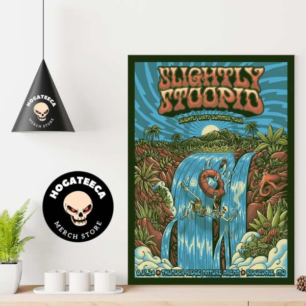 Slightly Stoopid Slightly Dirty Summer Tour Merch Poster For Show at Thunder Ridge Nature Arena In Reidcedale MO On 8 31 2024 Poster Canvas