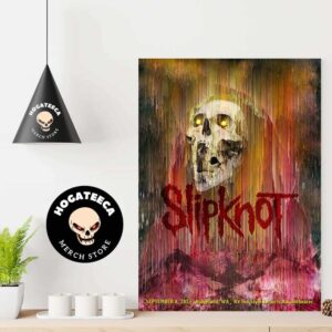 Slipknot Merch Poster On Sep 8 2024 At RV Inn Style Resorts Amphitheater In Ridgefield WA with Knocked Loose and Vended Home Decor Poster Canvas