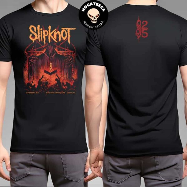 Slipknot Merch Shirt On Sep 7 2024 At White River Amphitheater In Auburn WA with Knocked Loose and Vended Two Sides Unisex T-Shirt