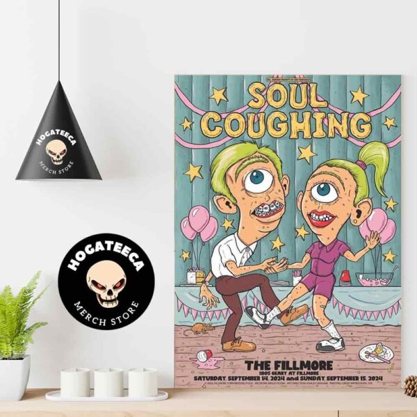 Soul Coughing Merch Poster For Show The Fillmore 1805 Geary At Fillmore On Saturday September 14 2024 And Sunday September 15 2024 Home Decor Poster Canvas