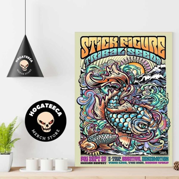 Stick Figure Tribal Seeds On Fir Sept 27 Mission Bayfest Z-Trip Boostive Sensamotion Vanliya The Irie Aaron Wolf Home Decor Poster Canvas