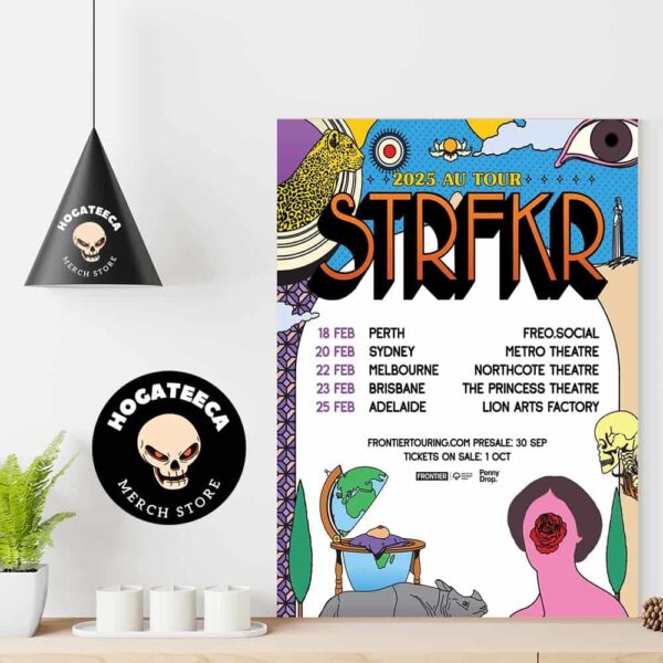 Strfkr 2025 AU Tour February 2025 Schedule List Home Decor Poster Canvas