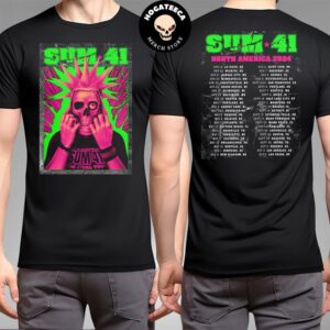 Sum 41 2024 The Final Tour Poster For The September And October Shows Merch Two Sides T-Shirt