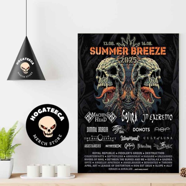 Summer Breeze Open Air Metal Festival Bavaria Germany On 13-16 08 2024 Line Up Home Decor Poster Canvas