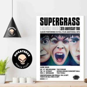 Supergrass I Should Coco 30th Anniversary Tour June 2025 Schedule List Home Decor Poster Canvas