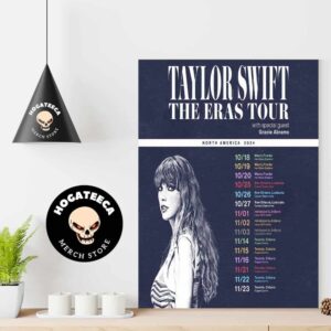 Taylor Swift The Eras Tour 2024 North America With Gracie Abrams Schedule List Home Decor Poster Canvas